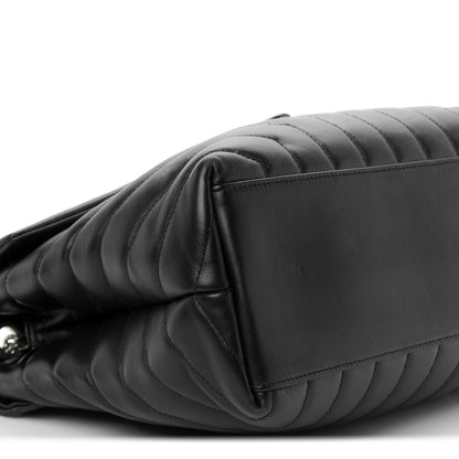 Saint Laurent Calfskin Y Quilted Monogram Medium Loulou Chain Satchel Black 10 of 11