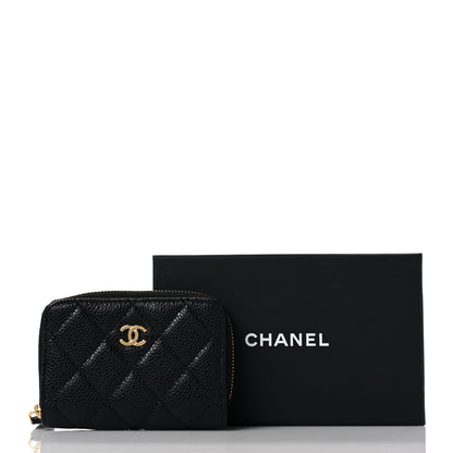 Chanel Caviar Quilted Classic Zipped Coin Purse Black 10 of 10