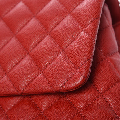 Chanel Caviar Quilted Small Coco Handle Flap Red 8 of 8