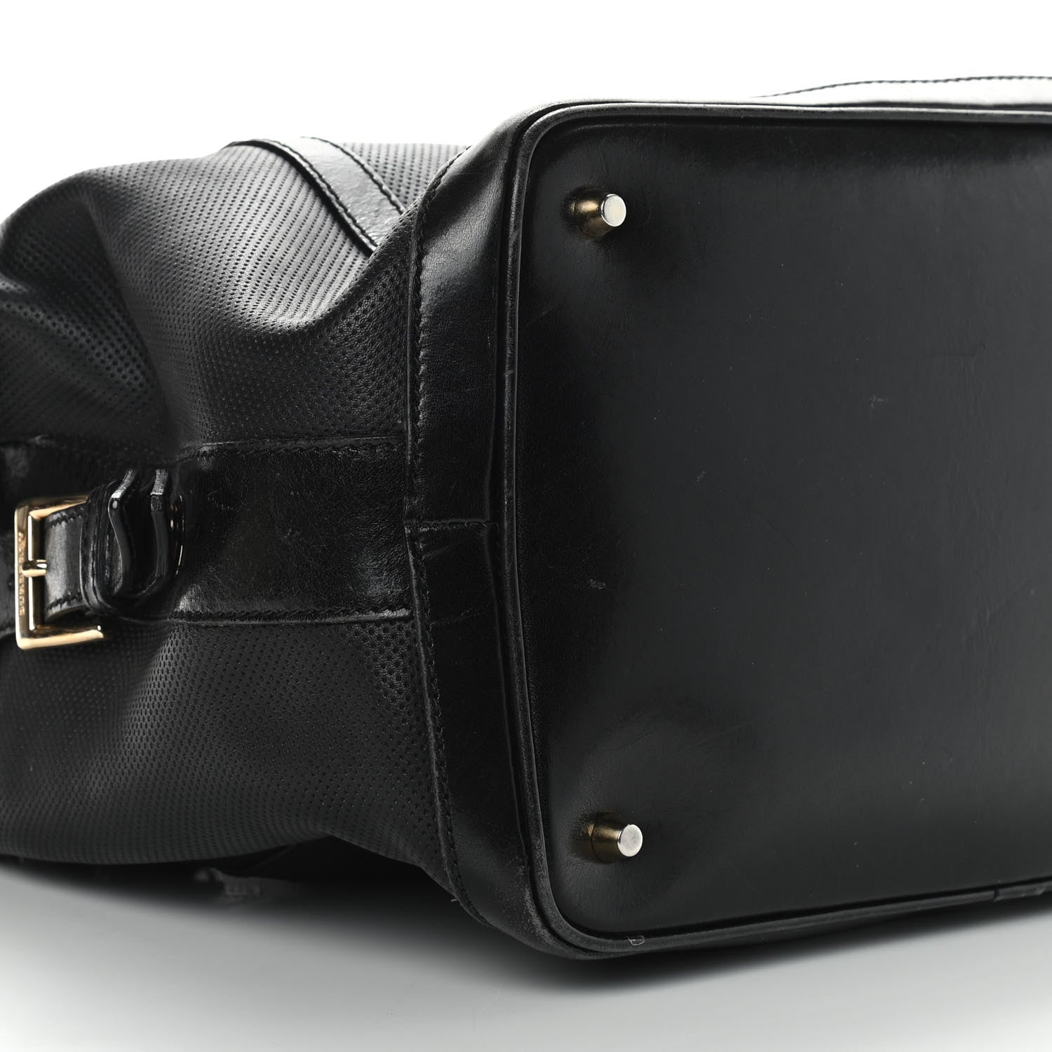 Burberry Calfskin Perforated Ellers Satchel Black 9 of 12