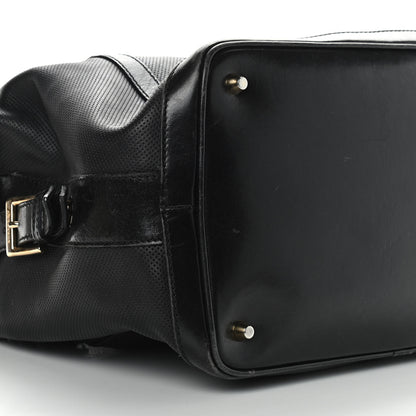 Burberry Calfskin Perforated Ellers Satchel Black 9 of 12