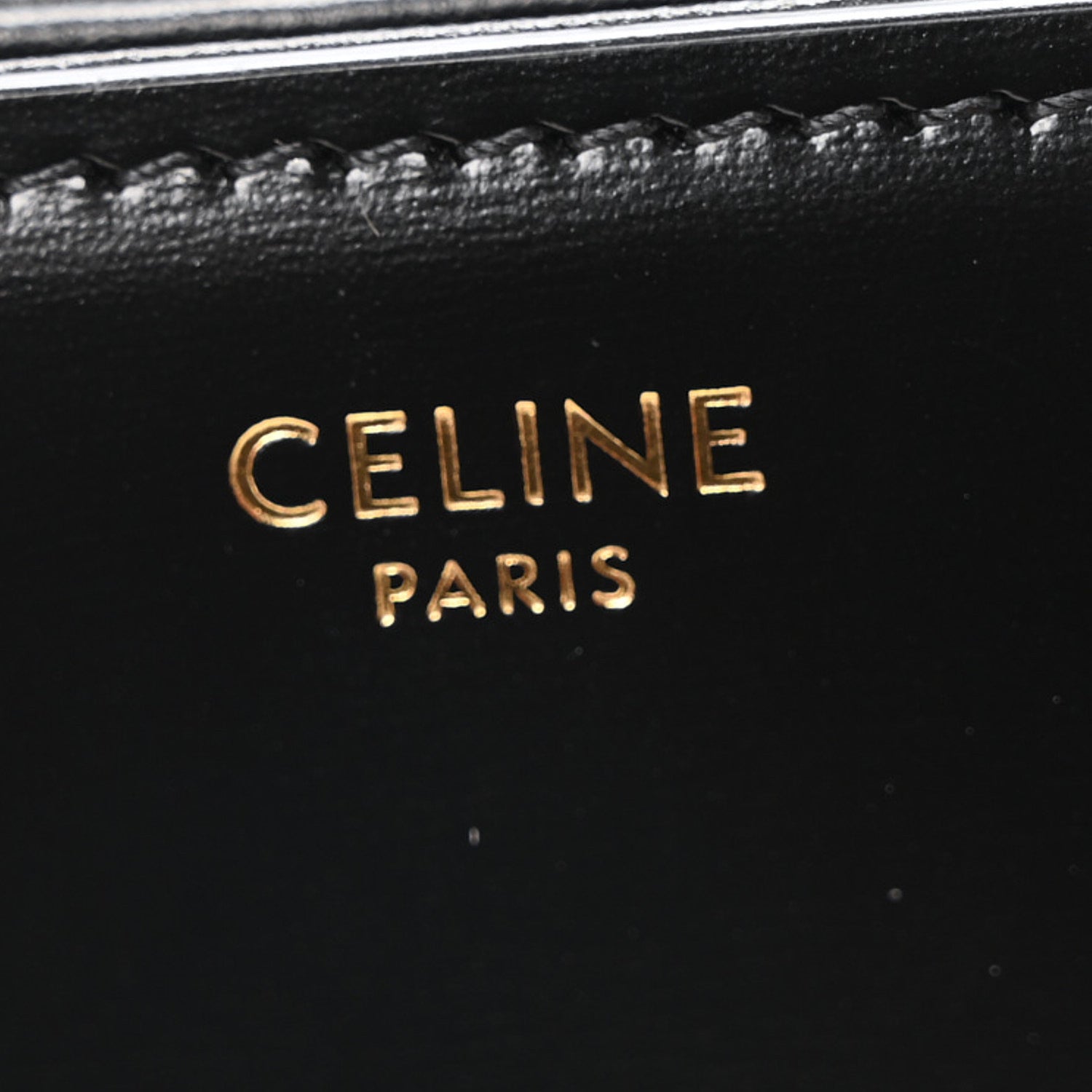 Celine Shiny Calfskin Medium Triomphe Black 6 of 10