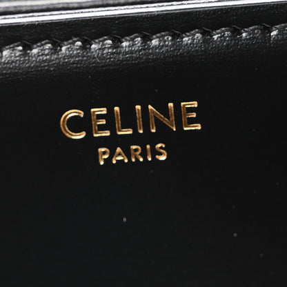 Celine Shiny Calfskin Medium Triomphe Black 6 of 10