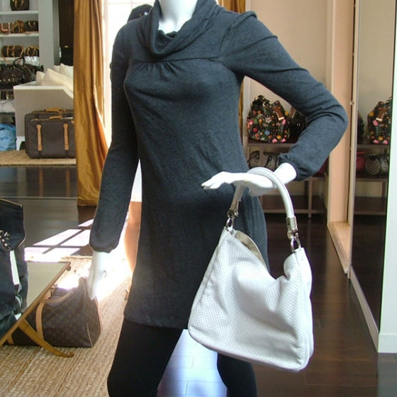 Perforated Leather Roady White
