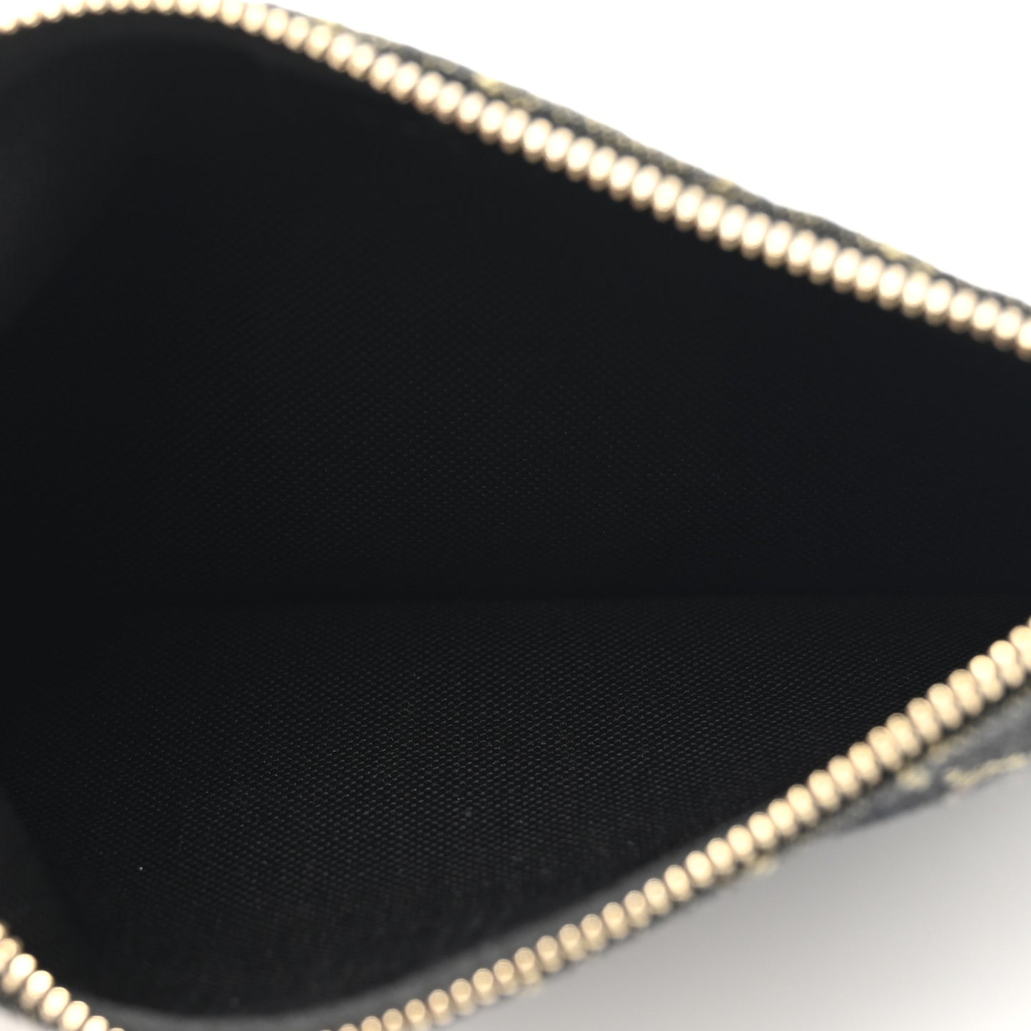 Denim GG Monogram Giglio Pouch Black White
