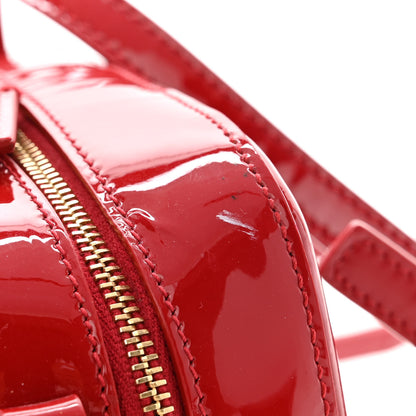 Saint Laurent Patent Matelasse Monogram Toy Vicky Camera Bag Red 11 of 11