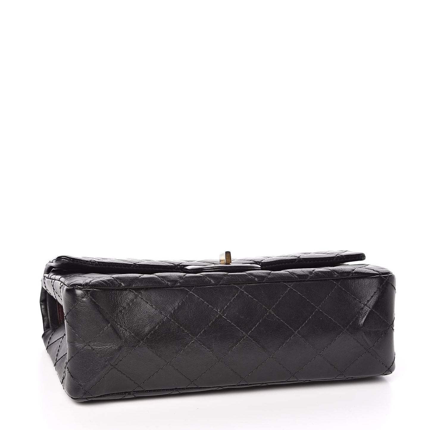 Aged Calfskin Quilted 2.55 Reissue 225 Flap Black