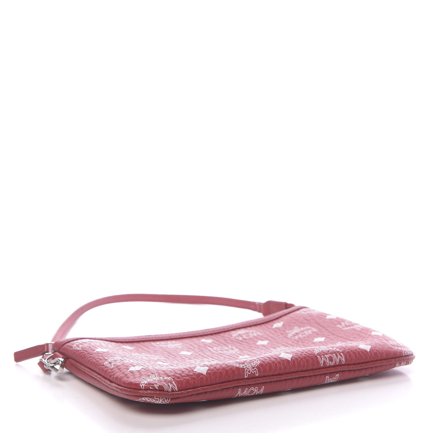 MCM Visetos Anya Shopper Tote Pouch Red 4 of 10