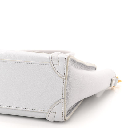 Celine Drummed Calfskin Nano Luggage Lune 9 of 17