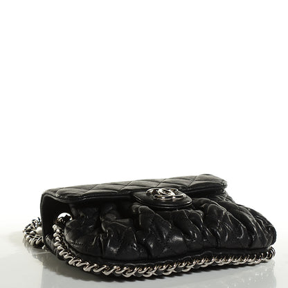 Chanel Washed Lambskin Mini Chain Around Messenger Black 4 of 8