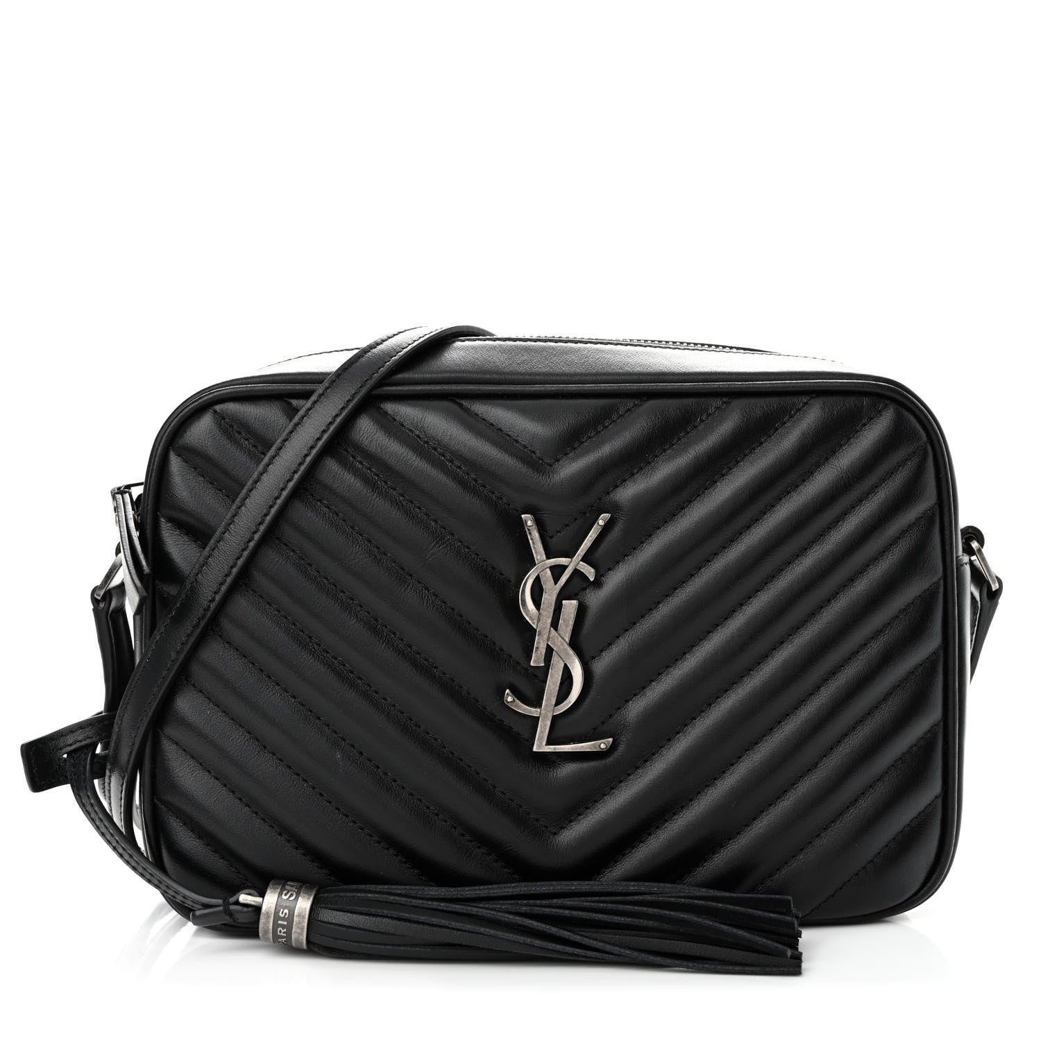 Saint Laurent Calfskin Matelasse Monogram Lou Camera Bag Black 1 of 10