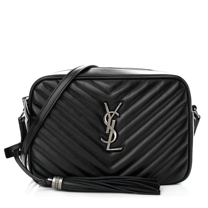 Saint Laurent Calfskin Matelasse Monogram Lou Camera Bag Black 1 of 10