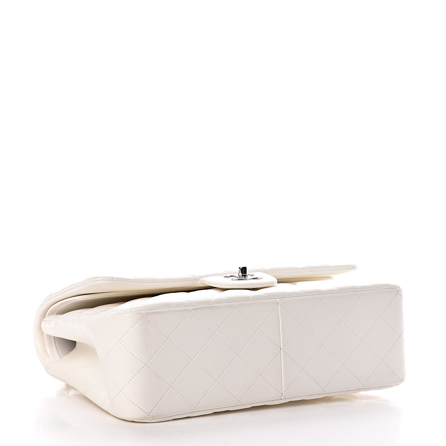Chanel Lambskin Quilted Jumbo Double Flap White 4 of 14