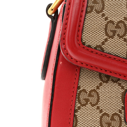 Gucci Monogram Ruinart Calfskin Medium Lady Web Shoulder Bag Beige Ebony Hibiscus Red 15 of 17