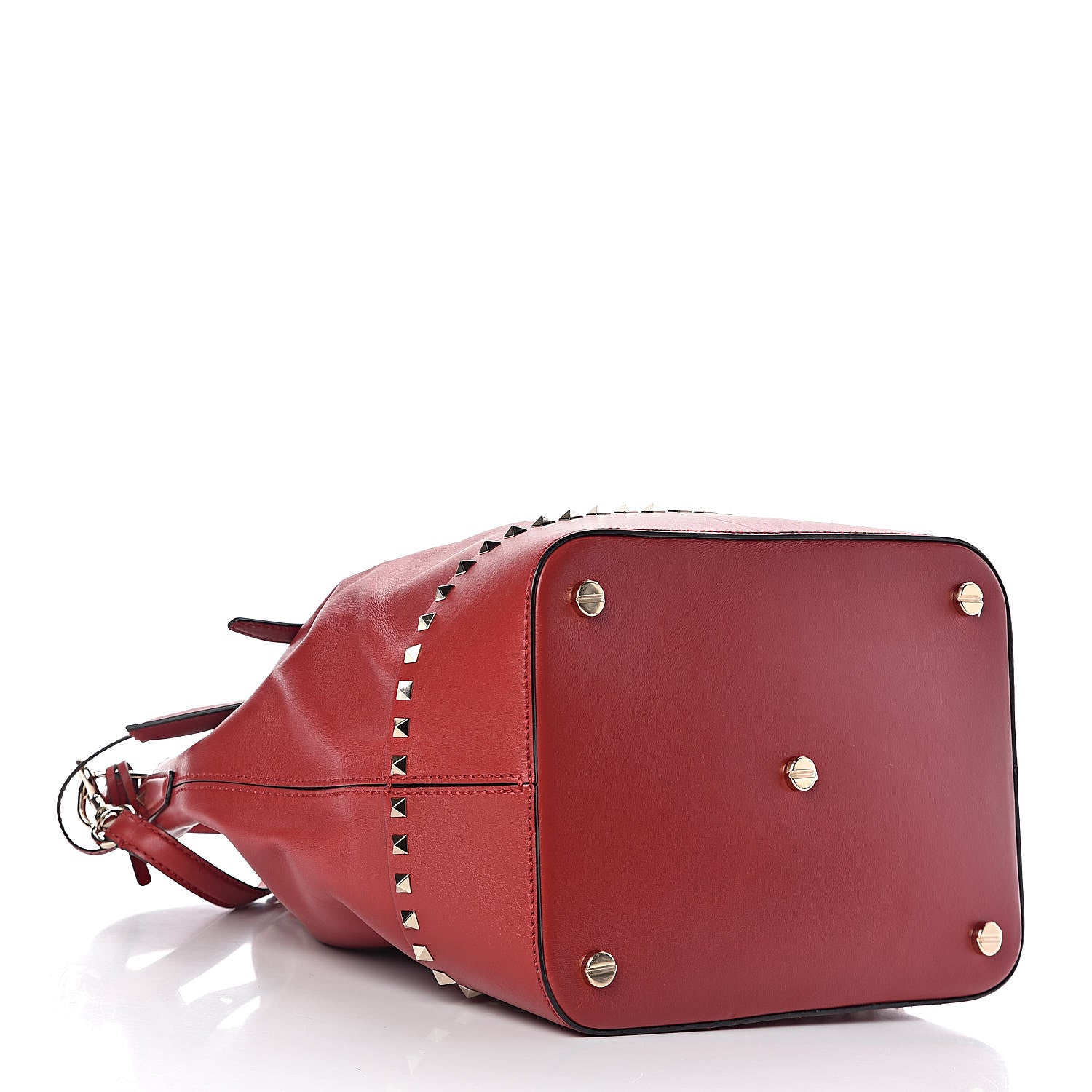 Valentino Garavani Calfskin Lovestud Bucket Rosso Valentino 4 of 8