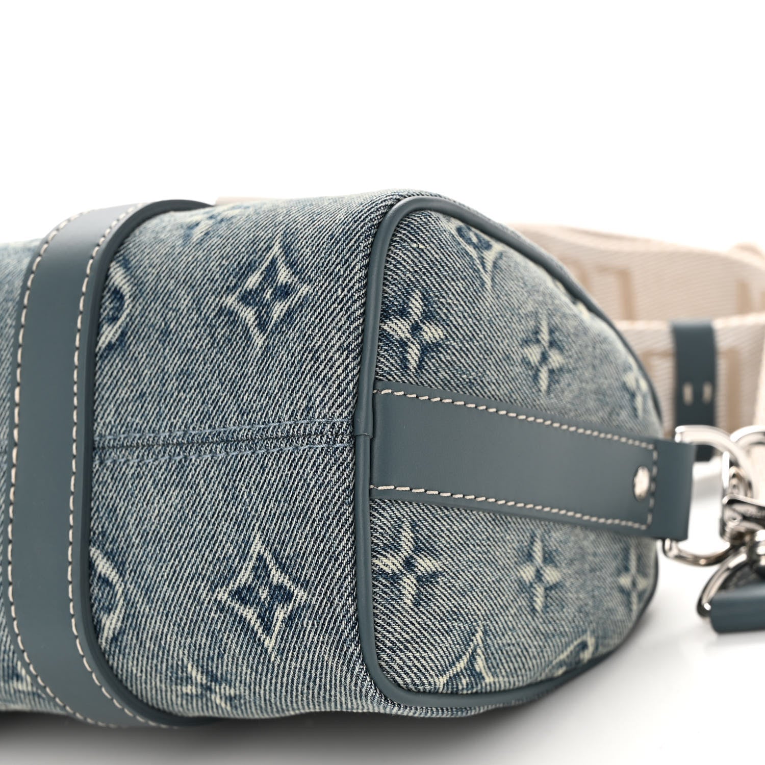 Louis Vuitton Monogram Washed Denim Keepall Bandouliere 25 10 of 10