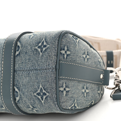 Louis Vuitton Monogram Washed Denim Keepall Bandouliere 25 10 of 10