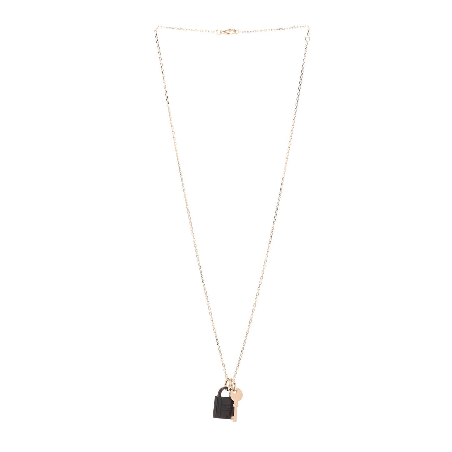 Permabrass Buffalo Horn Amulette Padlock PM Pendant Necklace