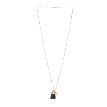 Hermes Permabrass Buffalo Horn Amulette Padlock PM Pendant Necklace 3 of 5