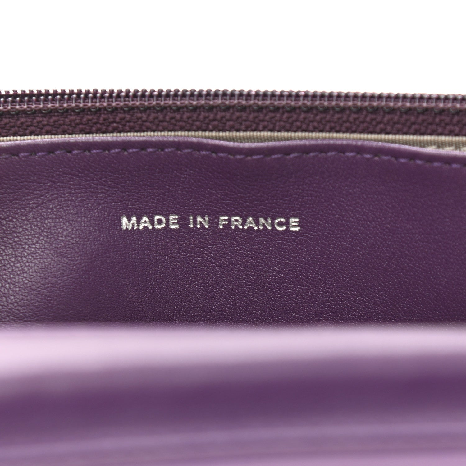 Chanel Patent Quilted Brilliant Wallet On Chain WOC Violet 7 of 12