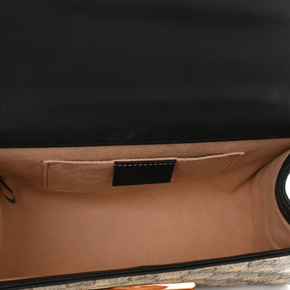 Gucci GG Supreme Monogram Bees Small Padlock Shoulder Bag Black 5 of 11