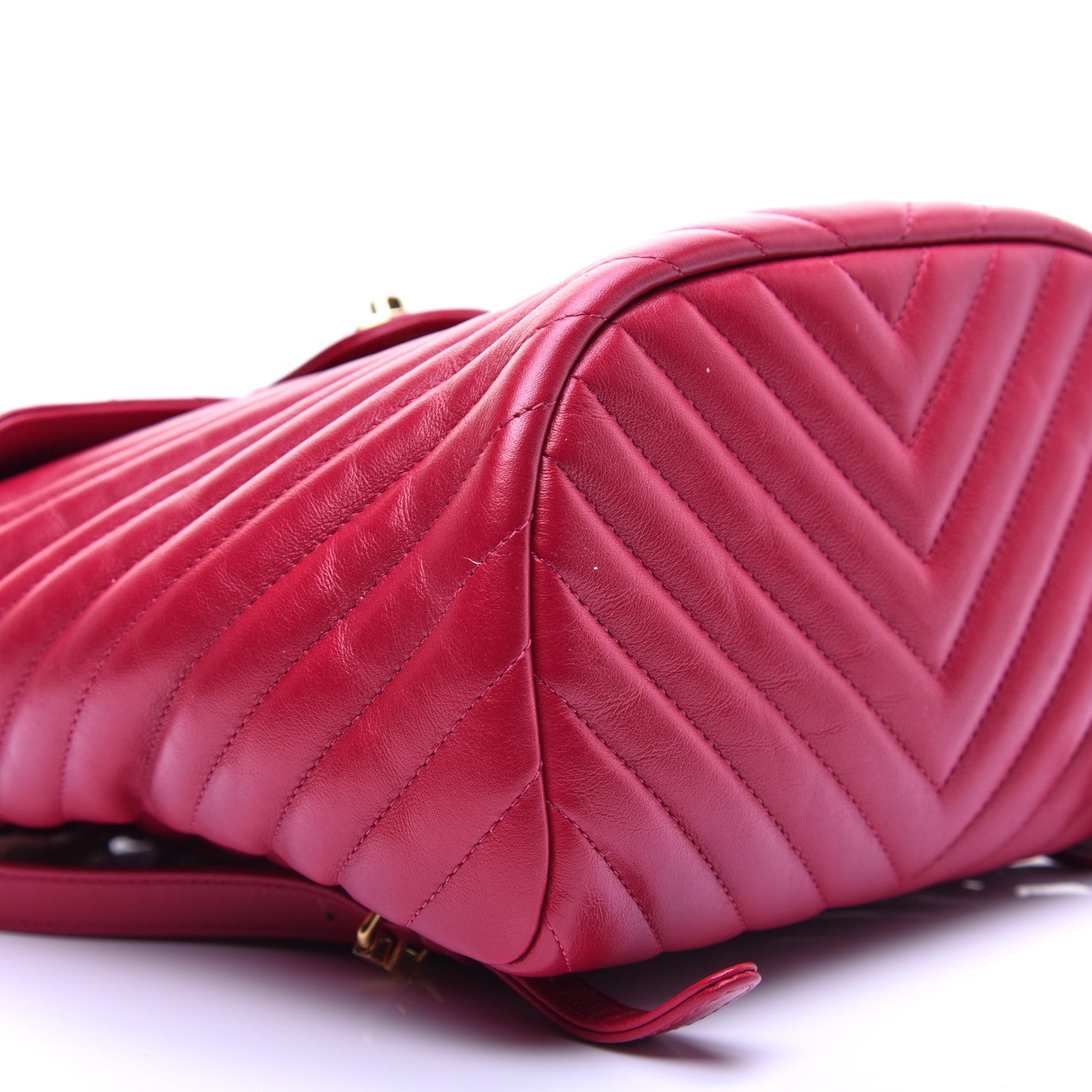 Chanel Calfskin Chevron Quilted Small Urban Spirit Backpack Dark Pink 5 of 9