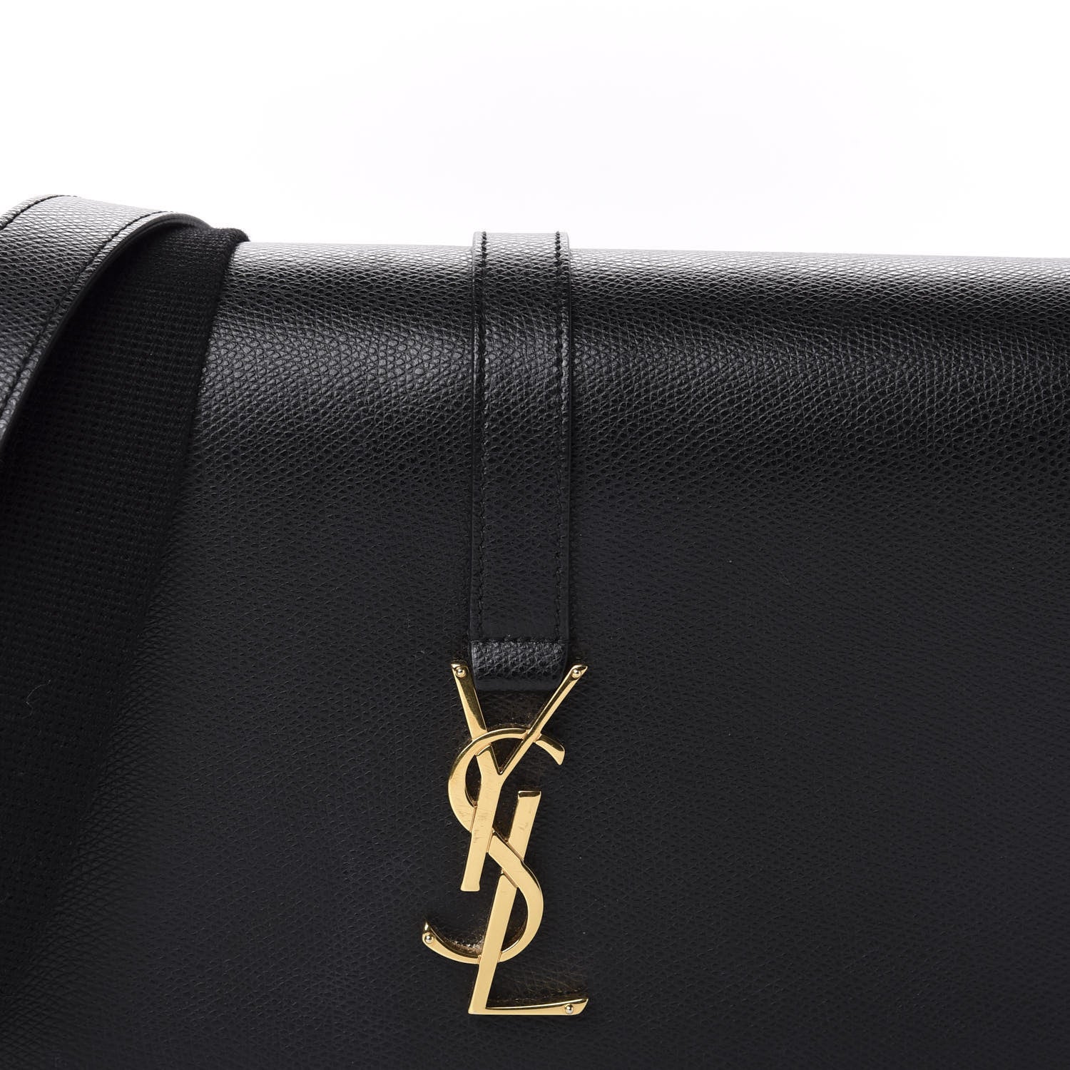 Saint Laurent Textured Calfskin Medium Classic Monogram Universite Bag Black 11 of 11