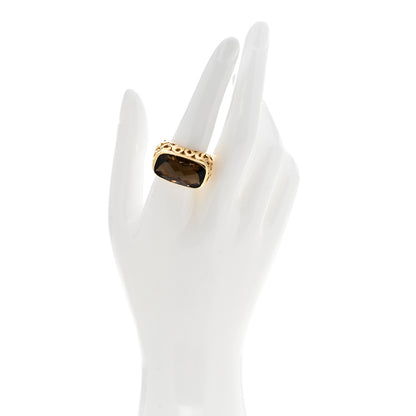 Roberto Coin 18K Yellow Gold Diamond Smokey Quartz Mauresque Ring 57 8 2 of 6