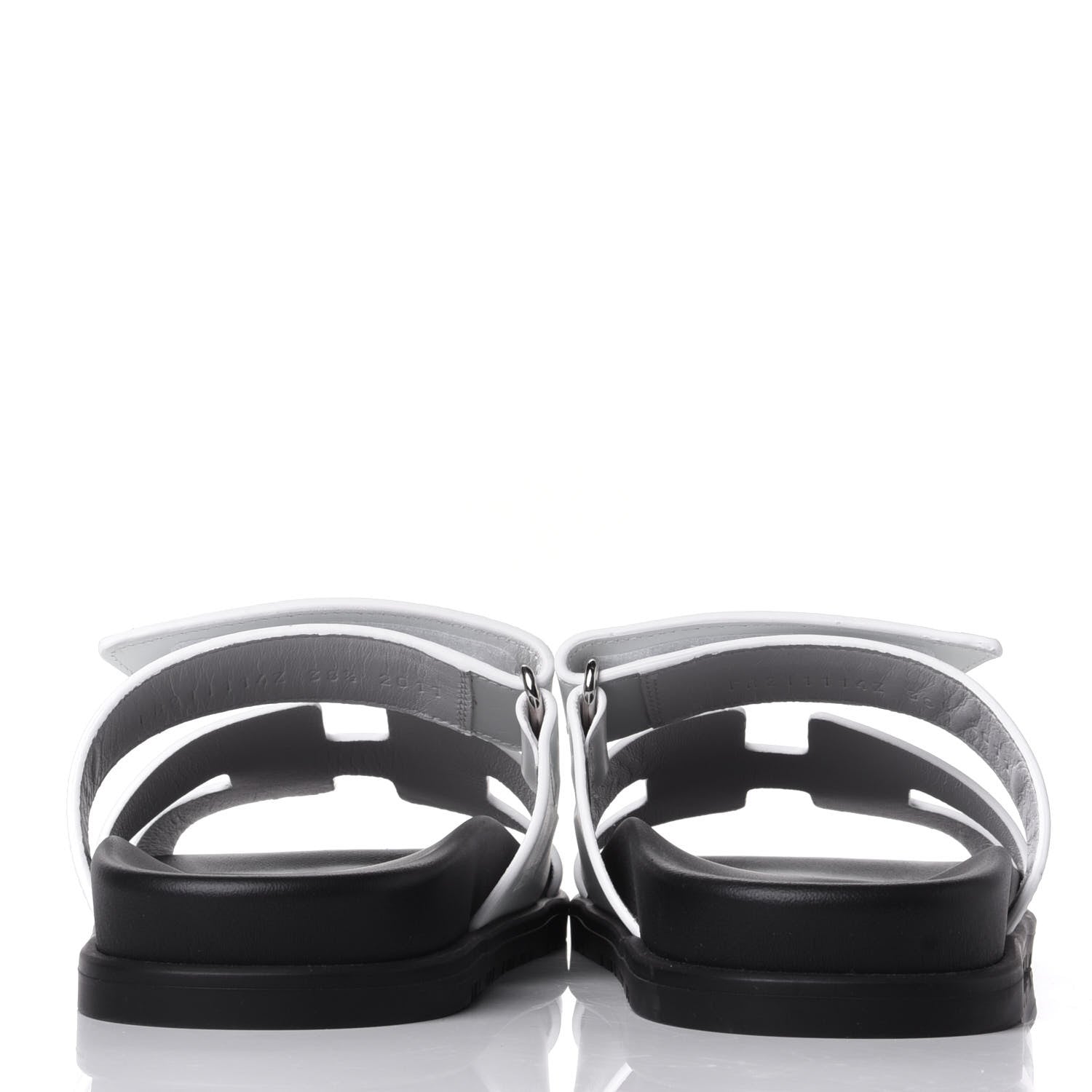 Hermes Calfskin Womens Chypre Sandals 38.5 White 6 of 11