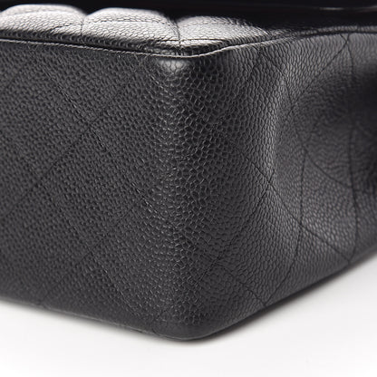 Chanel Caviar Quilted Jumbo Double Flap Black 10 of 11