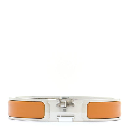 Hermes Enamel Narrow Clic Clac H Bracelet PM Curcuma 1 of 6