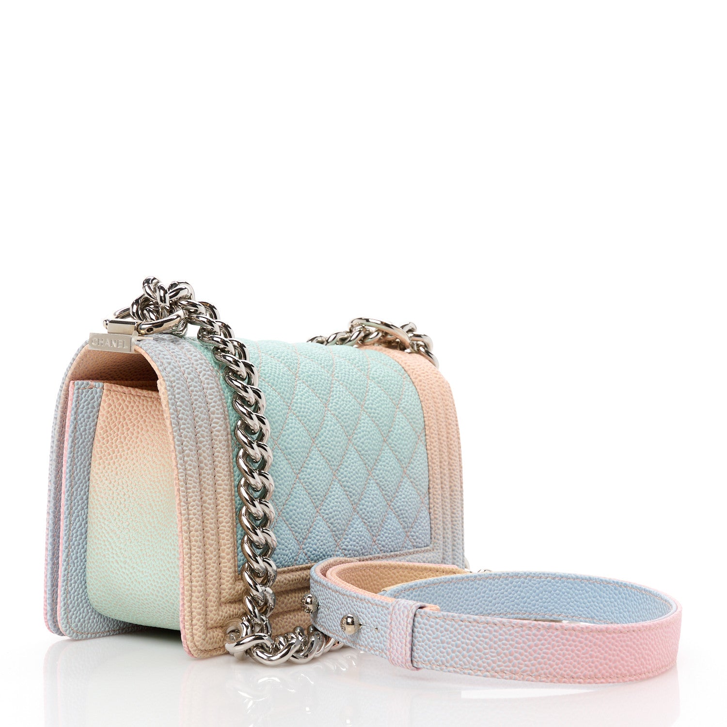 Chanel Caviar Quilted Small Cuba Rainbow Boy Flap Multicolor 3 of 11