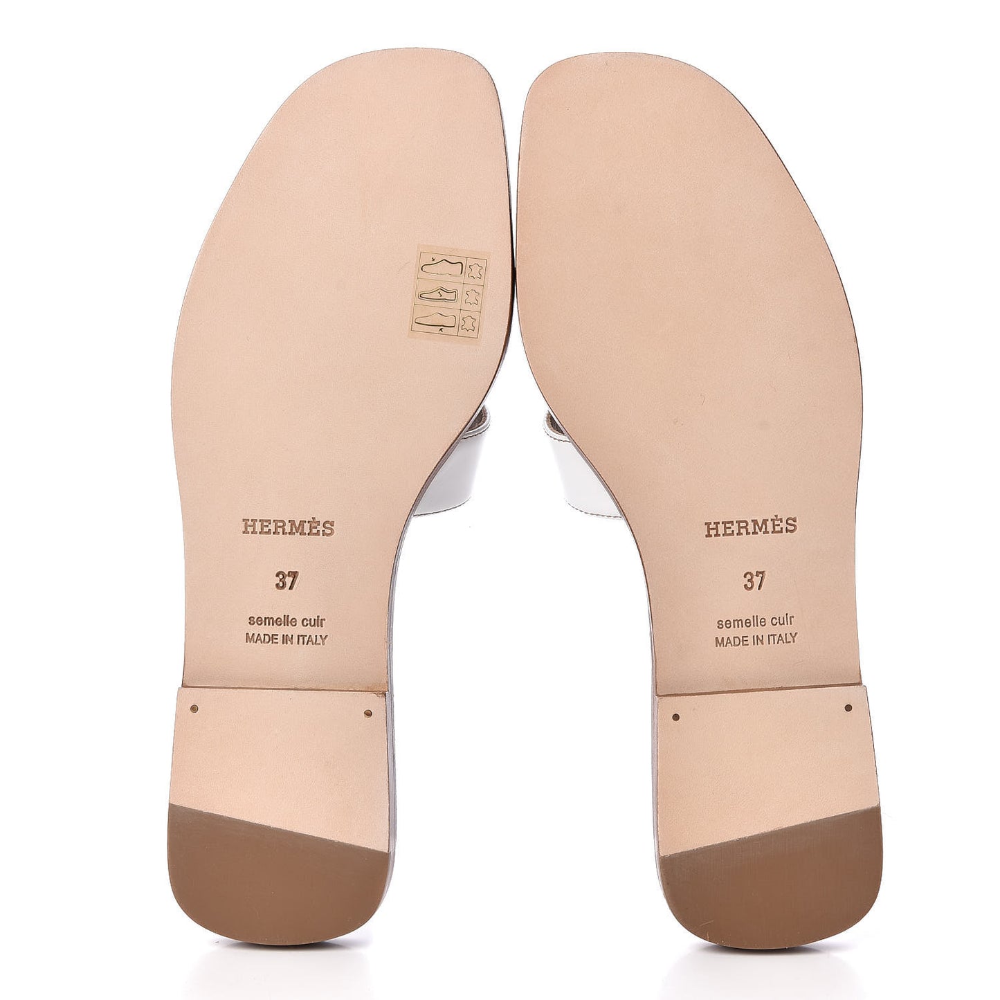 Box Calfskin Oran Sandals 37 White