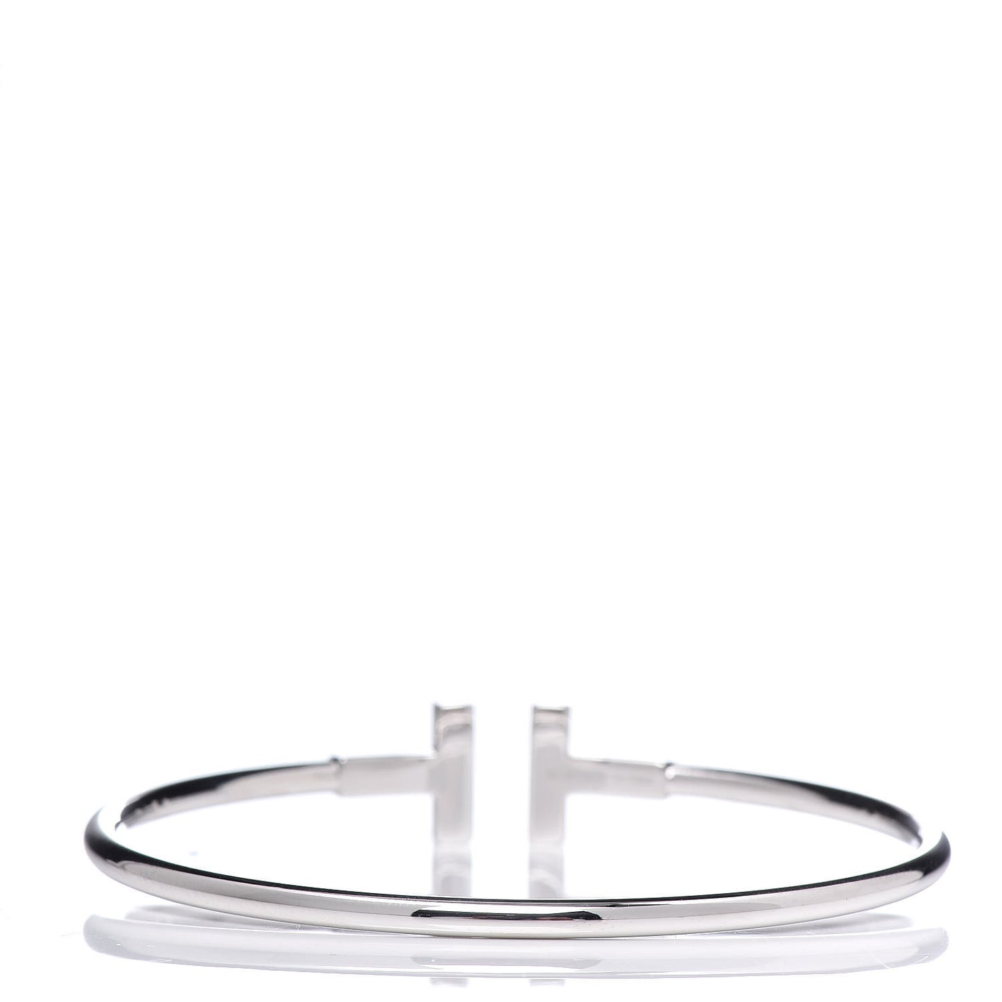 18K White Gold Blue Sapphire T Wire Bracelet