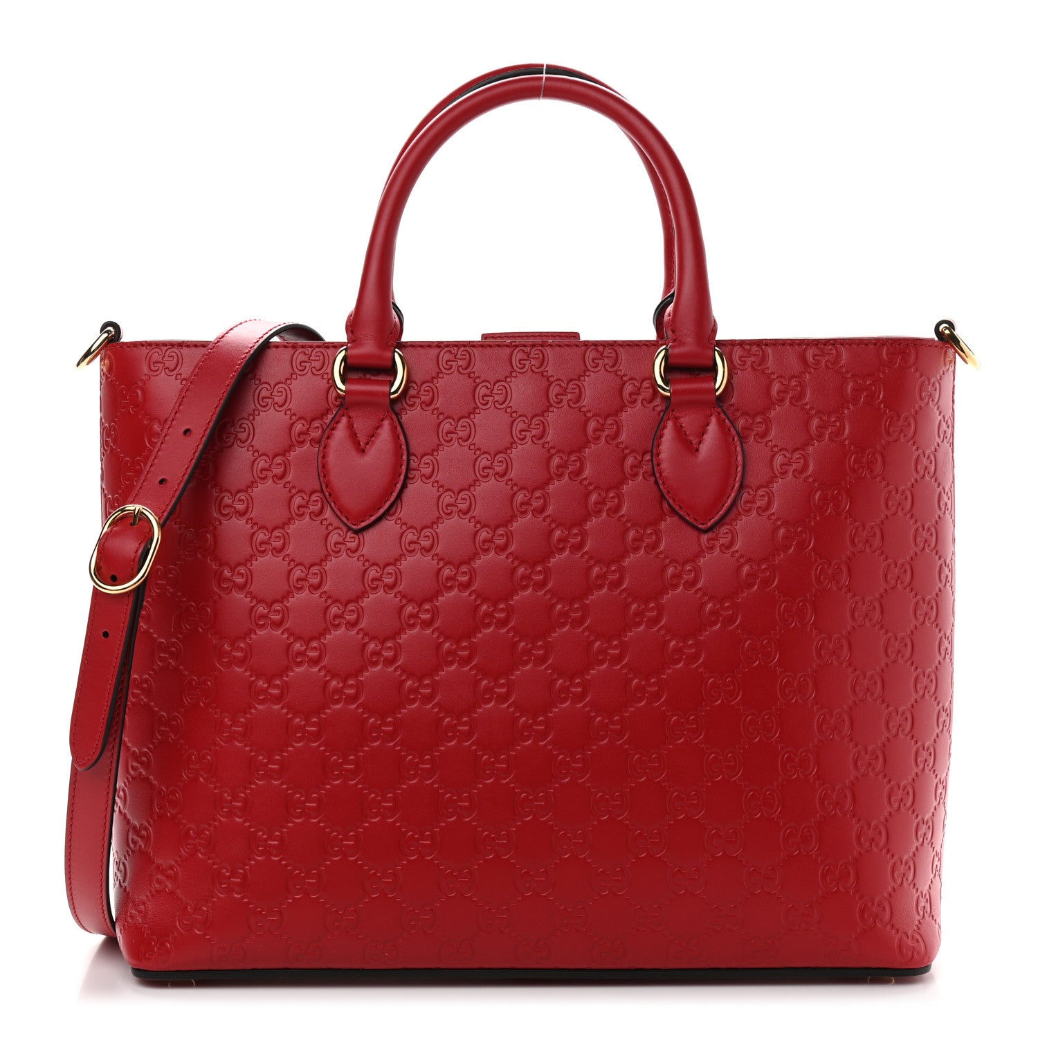 Gucci Guccissima Tote Hibiscus Red 2 of 10