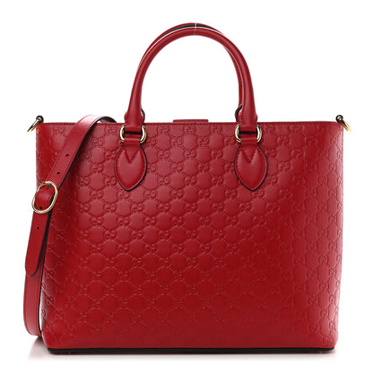 Gucci Guccissima Tote Hibiscus Red 2 of 10