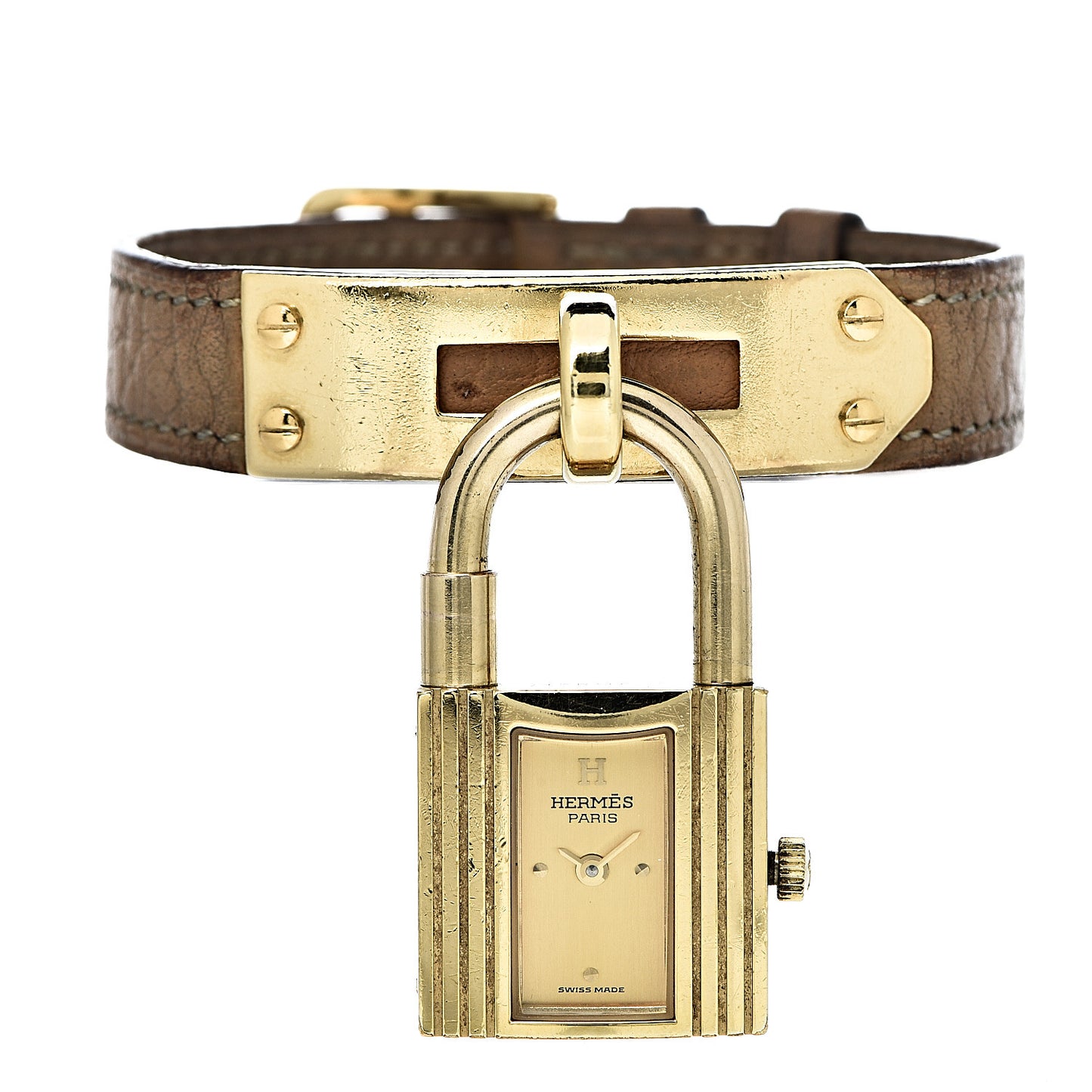 Stainless Steel Clemence 20mm Kelly Cadena Quartz Watch Gold