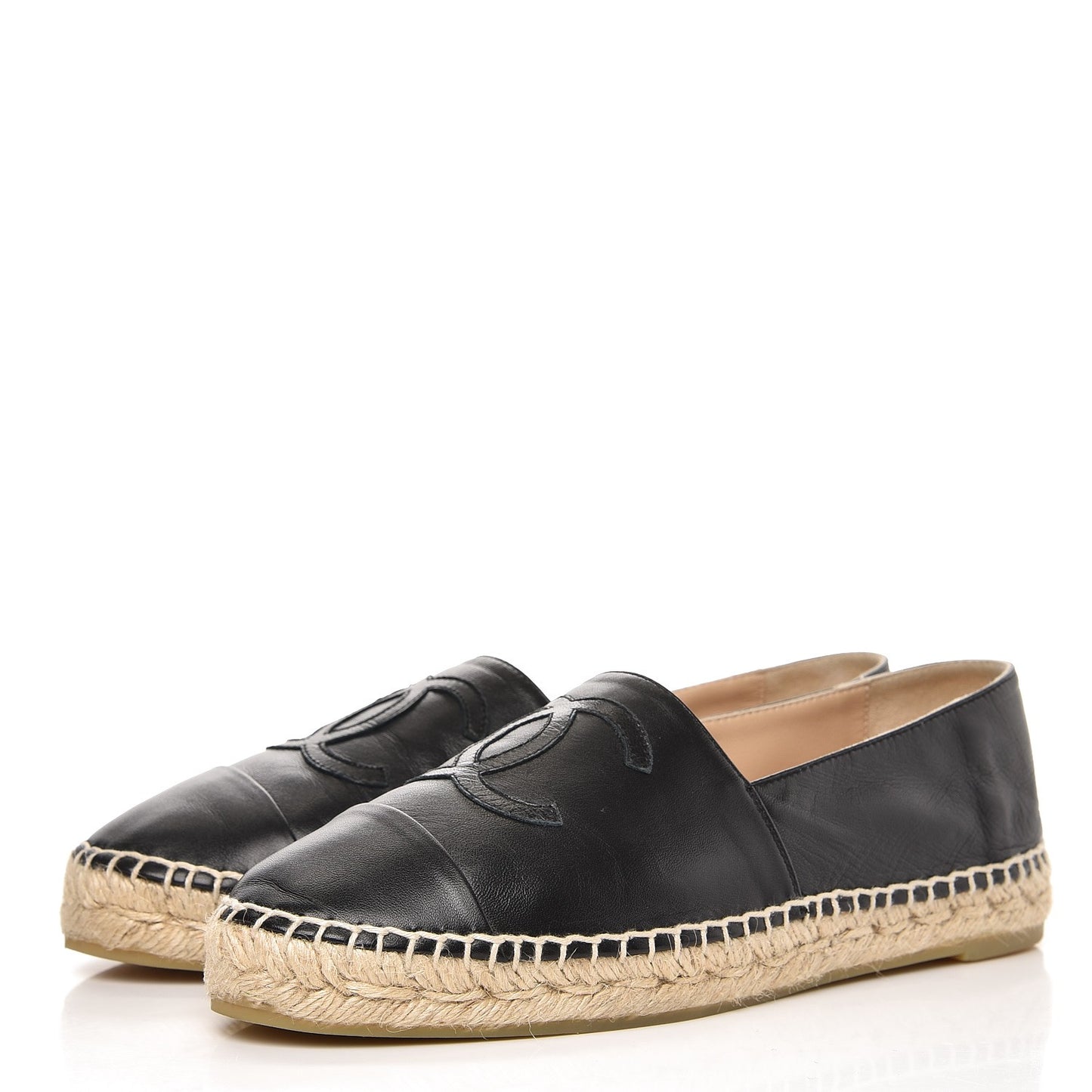 Lambskin CC Espadrilles 39 Black