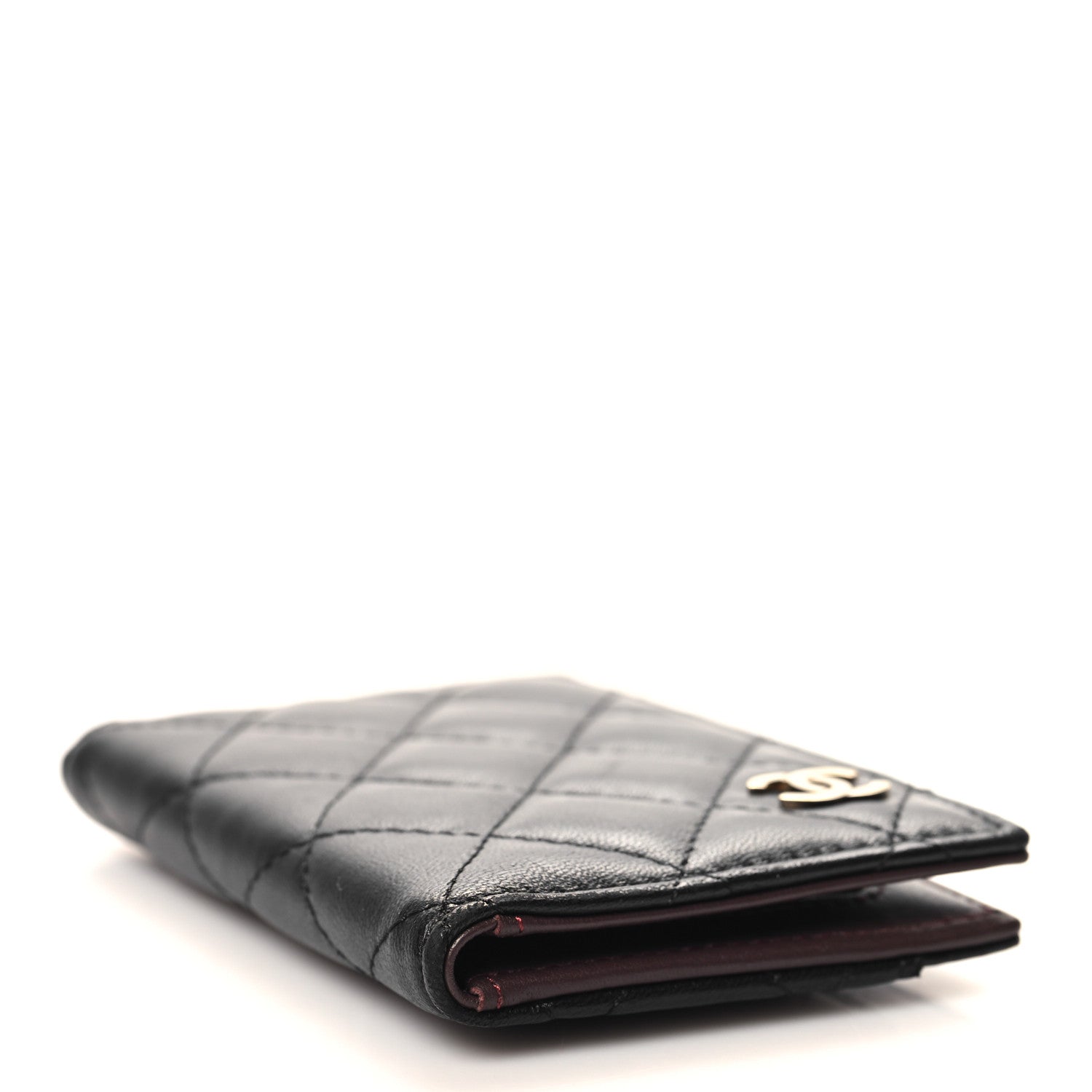 Chanel Lambskin Quilted Card Holder Wallet Black 4 of 8
