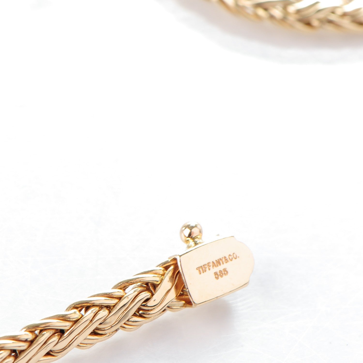 Tiffany 14K Yellow Gold Braided Chain Necklace 3 of 5