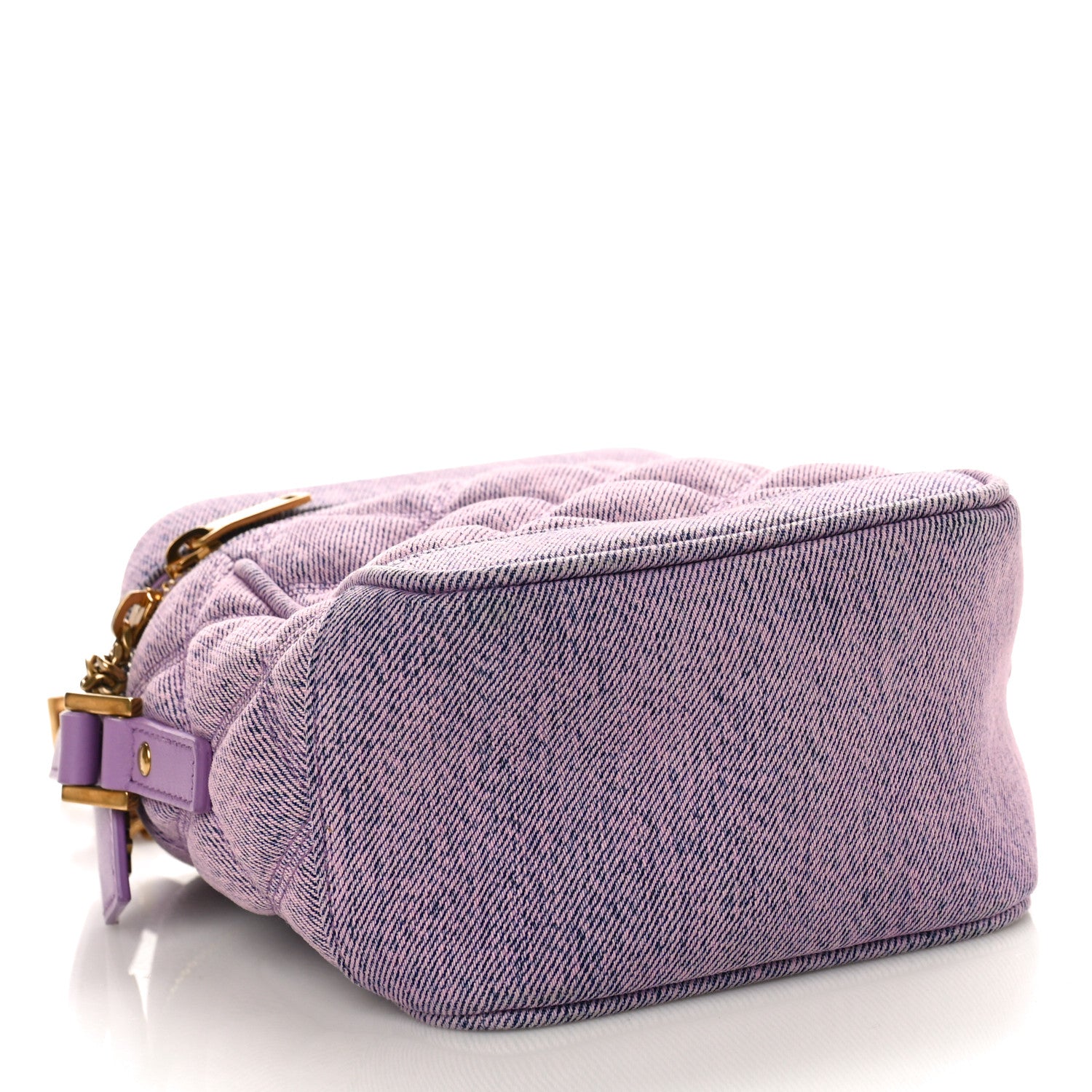 Saint Laurent Denim Quilted 80's Vanity Bag Bleached Lilac 4 of 8