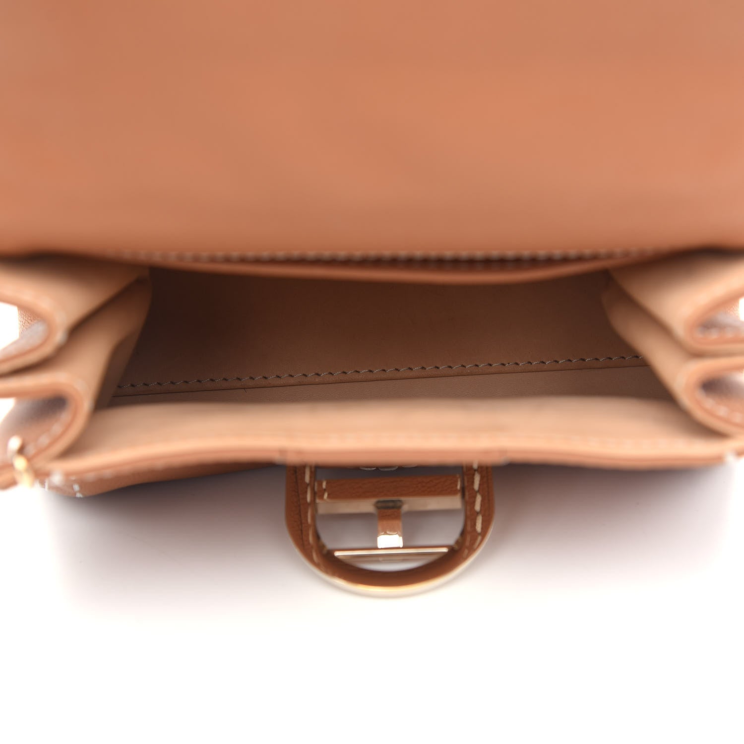 Delvaux Grained Rodeo Calfskin Surpique Mini Brillant Satchel Vegetal Ivory 5 of 9