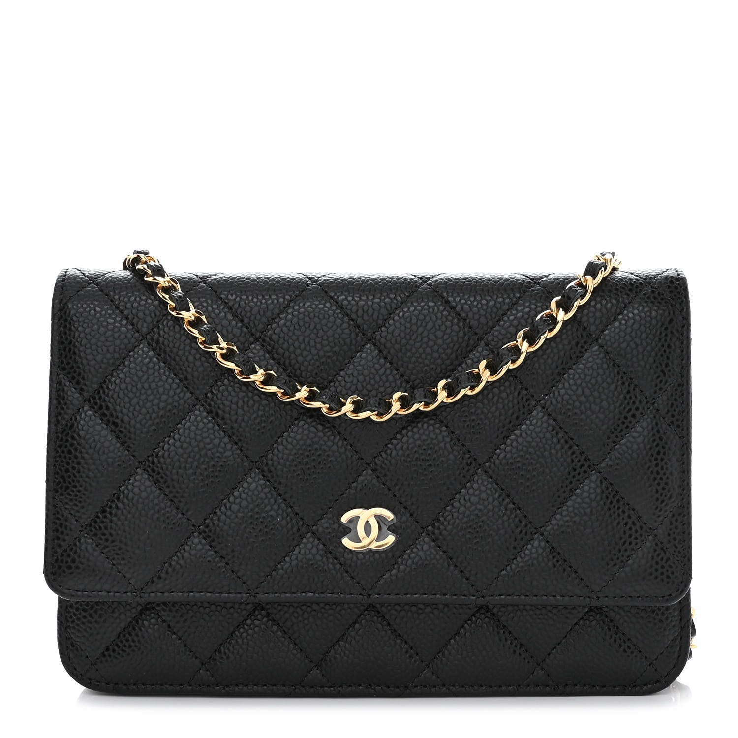 Chanel Caviar Quilted Wallet On Chain WOC Black 1 of 12