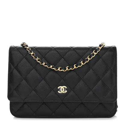 Chanel Caviar Quilted Wallet On Chain WOC Black 1 of 12