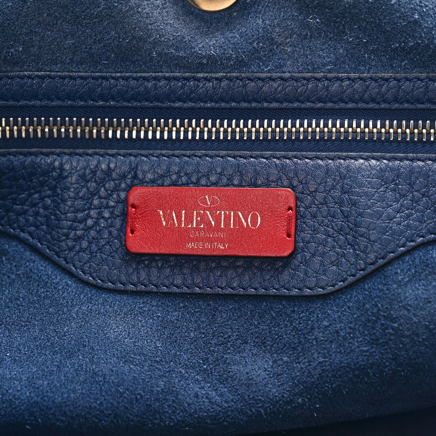 Valentino Garavani Grained Calfskin Small Rockstud Shoulder Tote Marine 5 of 16