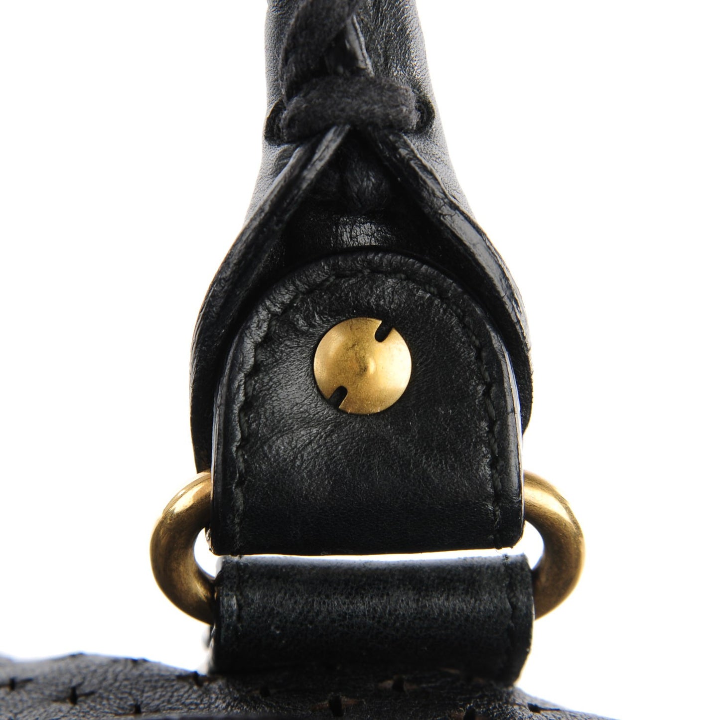 Agneau Laser Cut Cross Classic Gold Hardware City Black