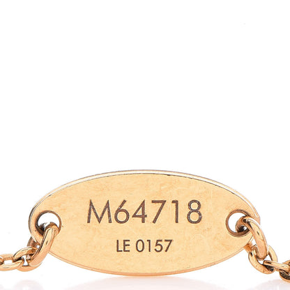 Louis Vuitton Swarovski Crystal Lady Lucky Key Supple Bracelet Gold 3 of 4