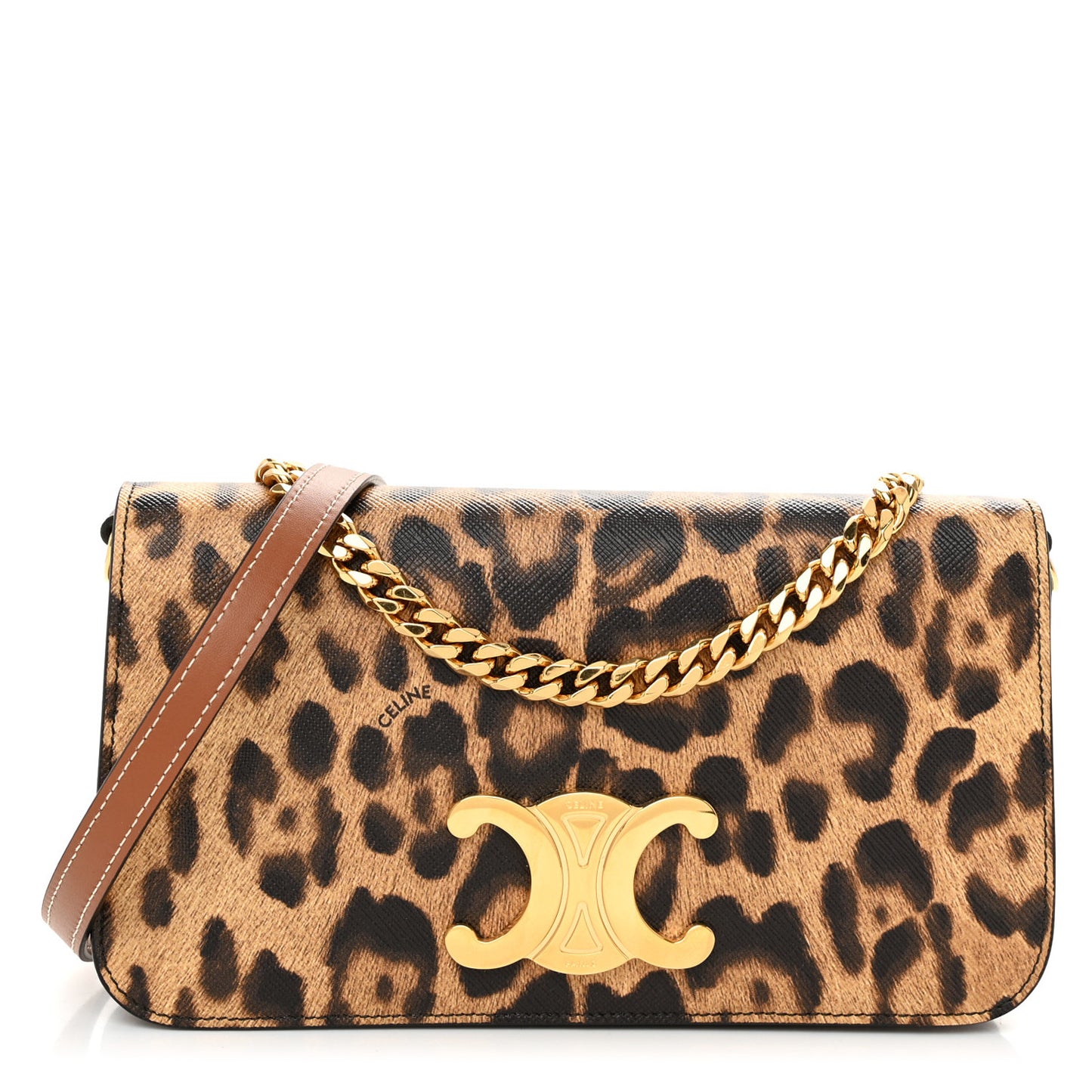 Canvas Leopard Multipochette Tan