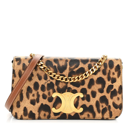 Celine Canvas Leopard Multipochette Tan 1 of 10