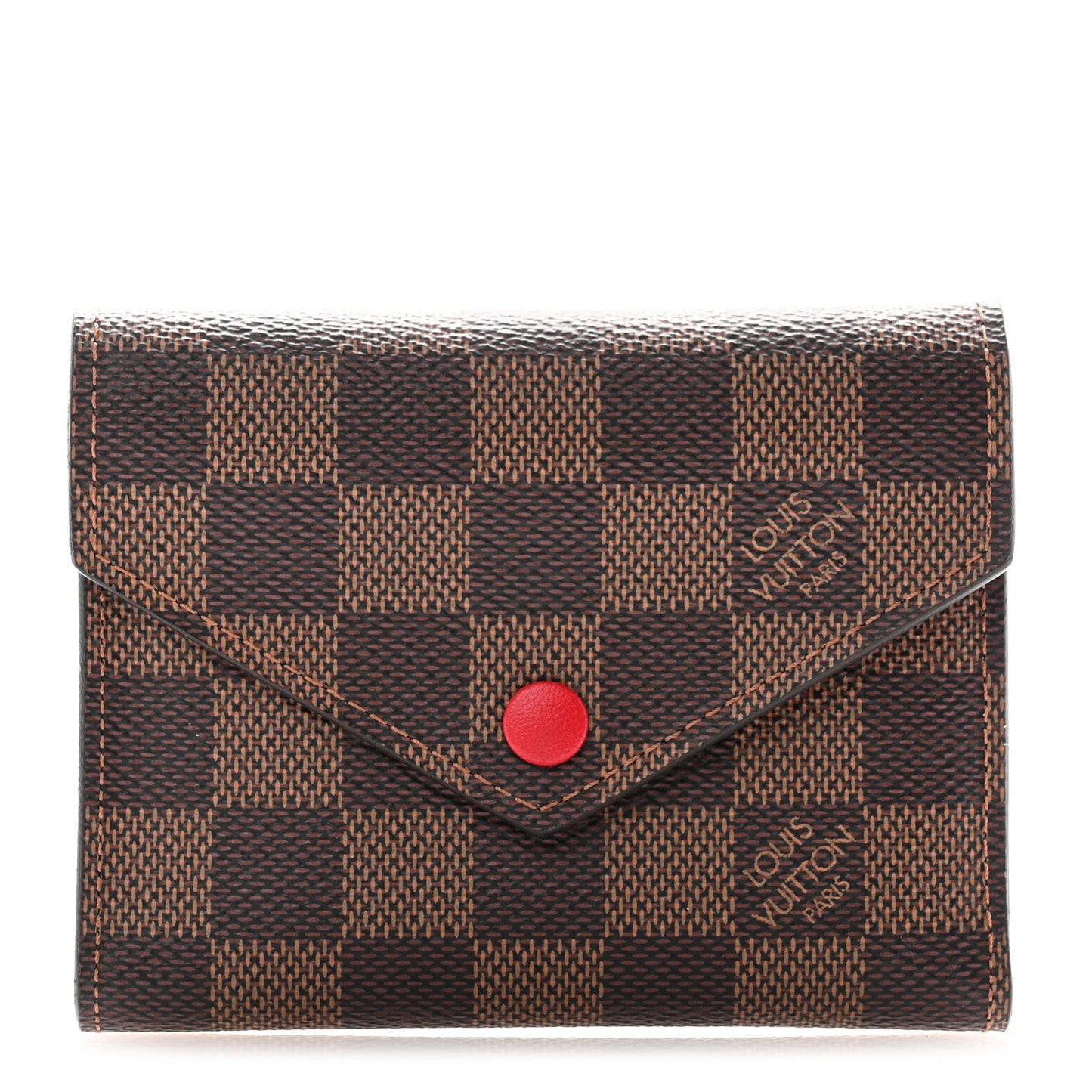 Damier Ebene Victorine Wallet Red